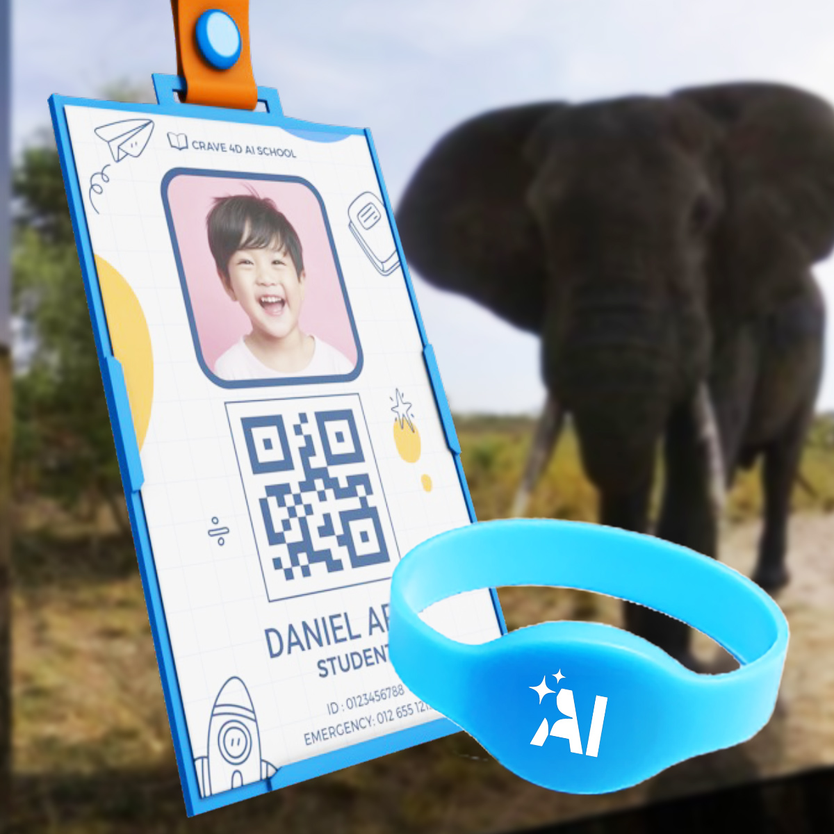 AI SmartID or SmartBand - Each student receives a unique AI-powered SmartID or SmartBand for a personalized learning experience.